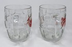 2 Vintage 1980s Watneys Red Barrel Dimpled Glass Beer Mugs Crown England 16oz