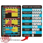 Waterproof Poker Blackjack Strategy Card  2-in-1 Cheat Sheet