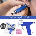19-120pcs Body Piercing Gun Tool Kit Labret Monroe Rings Ear Lip Stud Needle Set