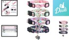Adjustable Breakaway Cat Collar Set - 4 Pack With Bell - Cute Flower Design