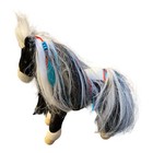 Douglas Cuddle Toy Warrior Princess Horse Black   White 12  Plush Stuffed Animal