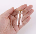Maxmau 24pcs 10ml Glass Bottles Mini Vials With Cork Stoppers For Diy Decoration