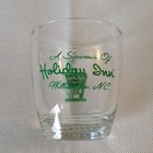 Vintage Holiday Inn Cocktail Glass With Green Design Williamston Nc