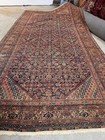 Vintage 1920s   1940s Bijar Rug 7x10 Hand Knotted Wool