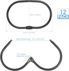 Goowin Black Metal Shower Curtain Rings  12 Pack