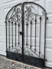 Tuscan Iron Scroll Garden  Wine Cellar  Gate 4ft Wide X 5ft Tall