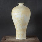 9  Collect China Porcelain Boy Noctilucent Fishtail Children Play Plum Vase