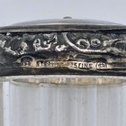 Antique Unger Brothers Sterling Silver Glass Talcum Powder Dresser Jar Sifter