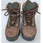 Timberland Ankle Hiking Boots Women 6 Brown Green Outdoor Gorpcore Suede Leather