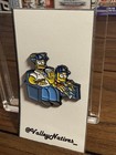 Homer And Bart Enamel Pin- New- Double Clutched Dodgers Tribute Pin