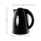 1 7l Black Bpa-free Electric Kettle  Fast Heating Water Boiler With Auto Shut-of