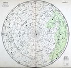 1959 Norton Star Map Northern Hemisphere Polar Sky Constellations Telescope