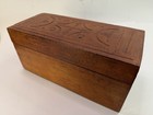 Vintage Tuareg Large African Hand Tooled Leather Jewelry Keepsake Box 14x6x6 5in