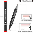 Fabric Markers Pens  40 Colors Dual Tip Fabric Markers Permanent No Bleed Pens F