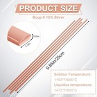 40 Sticks 15  Silver Brazing Rods     Flat Phos Copper Welding Rods For Hvac  Air