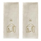  Religious christmas Hand Towel 2pc Set For Bath kitchen   Gift  Nativity