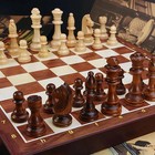 Folding Walnut Chess Set With Storage - Tournament-size Portable Chess Board  