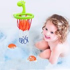 Baby Bath Toy Basketball Hoop Suction Cup Water Play Set 3 Balls Kids