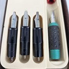 Vint Sheaffer Calligraphy Set Fountain Pen Italic Nibs F M B Cartridges Usa Box
