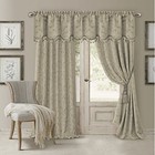 Mia Jacquard Scroll Blackout Window Curtain  52  X 84   1 Panel   Natural