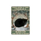  black Cat Metal Tin Sign Vintage Wall Decor Plaque Gift Home Bar Garage  8x12 