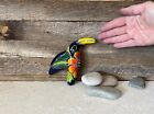 Handcrafted Mini Talavera Clay Hummingbird  Hand Painted Mexican Folk Art