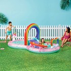 Sun Squad Unicorn World Water Slide Play Center - Outdoor Inflatable Pool