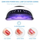 Led Nail Lamp 220w For Gel Nails Fast Curing Dryer With 57pcs Lamp Beads 4 Timer