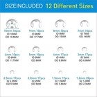 327pcs Stainless Steel E-clip Circlip Kit Retaining Ring Assortment Set 24 Sizes