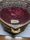 Vintage Heart Shaped Filagree Jewelry Box Gold Plated Ormolu Hollywood Regency