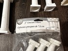 Lot Of 19 Wilton White Grecian Greek 3    5  Cake Pillars Assorted