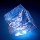 Baby s Personalized 3d Etched Solid Glass Etched Crystal