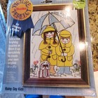 Bucilla Vintage New Old Stock Needlepoint Rainy Day Kids Picture Perfect Kit Nip