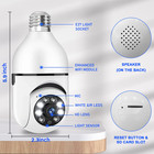 1080p Ip E27 360   Light Bulb Camera Wi-fi Ir Night Smart Home Wireless Security