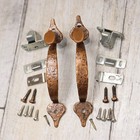 Vintage Mckinney Push Button Latch -6 Pk- Forged Iron Cabinet Hardware Handle