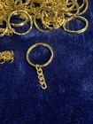 100 Keyring Blanks Gold Tone Key Chains Split Rings 4 Link Chain Lot New Diy