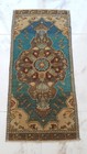 1900s Antique Handmade Rug  Nice Blue Organic Rug Floor Decor Free Shipping Rug
