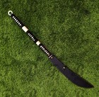 42  Inches Naginata Spear   Handmade High Carbon Steel Spear With Leather Sheath