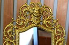 P e  Guerin Antique Brass Mirror - 9 5  X 15   Bacchus  No  373