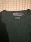 Polo Ralph Lauren Men s Green Wool Crewneck Knit Sweater Logo Pony L