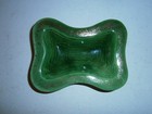 Vintage Green And Gold Mid Century Modern Bow Tie Shaped Ashtray