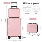 20 Inch Carry On Luggage Set W 14 Inch Cosmetic Case  Hardside Spinner Suitcase