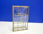 Vintage Gold Brass And Glass Display Case With Small Compartments