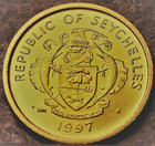 Seychelles Cent  1997 Gem Unc mud Crab last Year Ever free Shipping