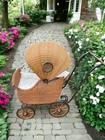 Antique Wicker Baby Carriage Stroller Pram Buggies By Reibers American Rare