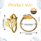 Gold Leaf Napkin Rings Holders Table Napkin Rings For Party Wedding Table Decor