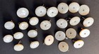 24 Vintage Mother Of Pearl And Abalone Metal Shank Buttons