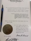Mario Cuomo Signed Nys Bill W Signing Pen  Framed 1990