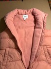 Old Navy Pink Puffer Vest Fleece Lined Full Zip 100  Nylon Size S