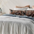 Full queen Linen Duvet Set Light Gray - Casaluna